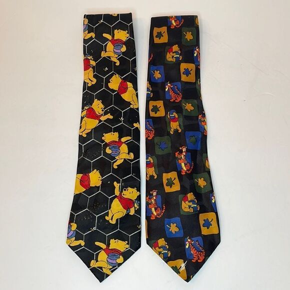 DISNEY Winnie The Pooh Vintage Ties Set of 2 - Picture 2 of 7
